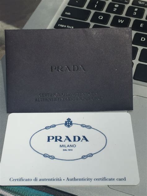 prada knockoff bag|Prada authenticity card.